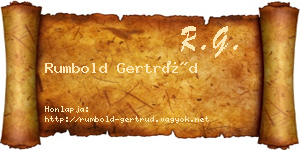 Rumbold Gertrúd névjegykártya